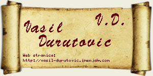 Vasil Durutović vizit kartica